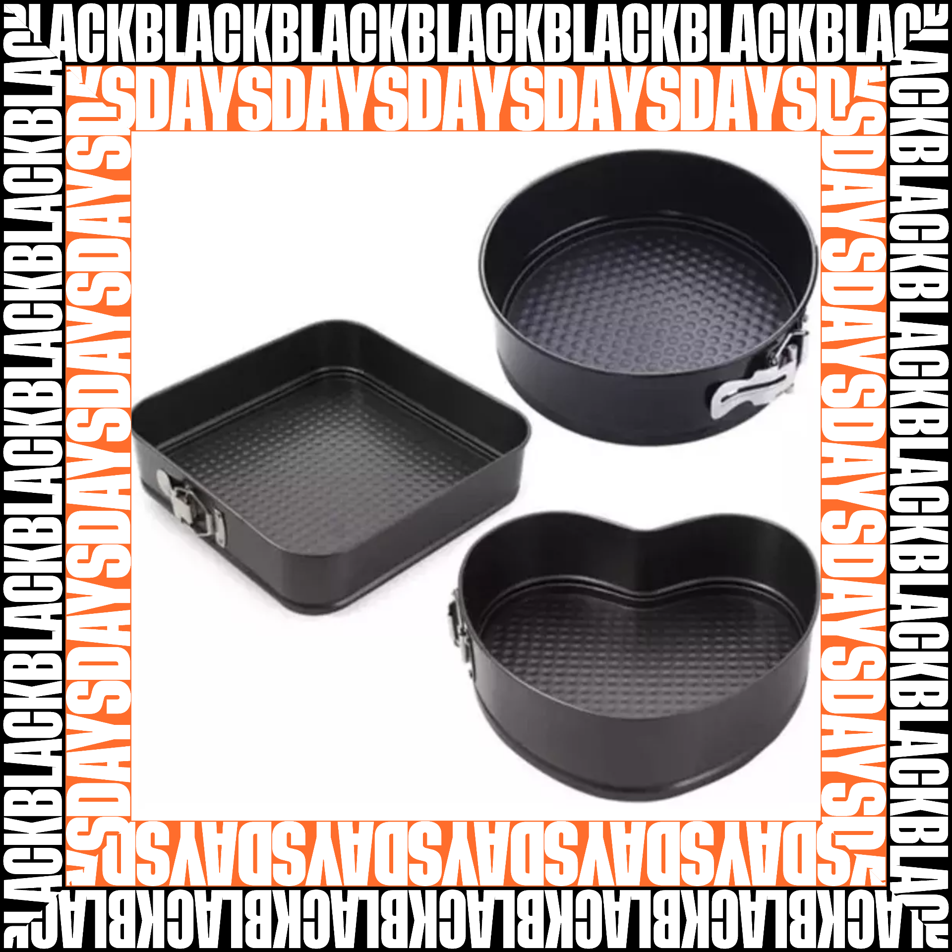Molde Reposteria   x 3 Black Day
